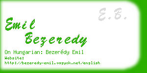 emil bezeredy business card